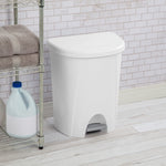 Load image into Gallery viewer, Sterilite 6.6 Gallon / 25 Liter StepOn Wastebasket White $15.00 EACH, CASE PACK OF 4
