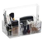 Load image into Gallery viewer, Home Basics Cosmetic Organizer with Handle, Clear $6.00 EACH, CASE PACK OF 12
