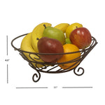 Load image into Gallery viewer, Home Basics Scroll Collection Steel Fruit Basket, Bronze $5.00 EACH, CASE PACK OF 12
