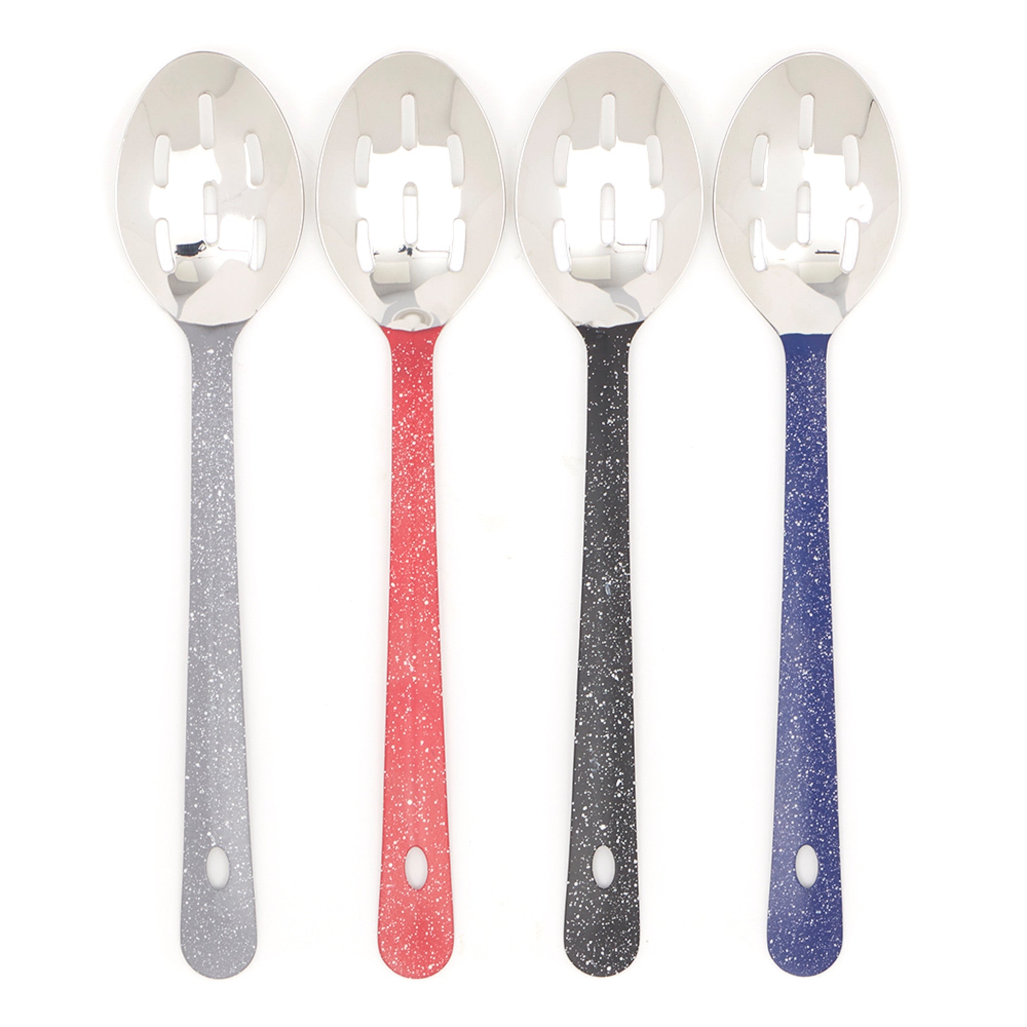 Home Basics Speckled Stainless Steel Slotted Spoon - Assorted Colors