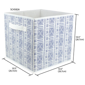Home Basics Aztec Collapsible Non-Woven Storage Cube, Navy $3.00 EACH, CASE PACK OF 12