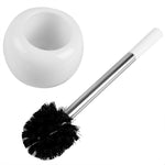 Load image into Gallery viewer, Home Basics Compact Open Top Round Ceramic Toilet Brush Holder - Assorted Colors
