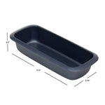 Load image into Gallery viewer, Michael Graves Design Textured Non-Stick 5” x 13” Carbon Steel Loaf Pan, Indigo $5.00 EACH, CASE PACK OF 12
