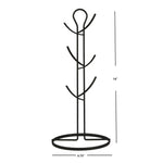 Load image into Gallery viewer, Home Basics Wire Collection 6 Hook Mug Tree, Black $5.00 EACH, CASE PACK OF 12
