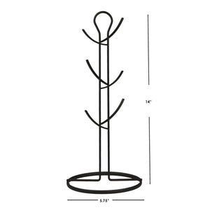 Home Basics Wire Collection 6 Hook Mug Tree, Black $5.00 EACH, CASE PACK OF 12