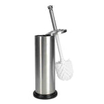 Load image into Gallery viewer, Home Basics Brushed Metal Toilet Brush with Holder $6.00 EACH, CASE PACK OF 12
