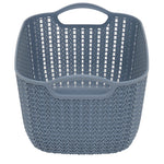 Load image into Gallery viewer, Home Basics 6L Crochet-Designed Plastic Basket, Blue $3.00 EACH, CASE PACK OF 24
