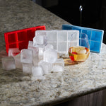 Load image into Gallery viewer, Home Basics Jumbo Silicone Ice Cube Tray - Assorted Colors
