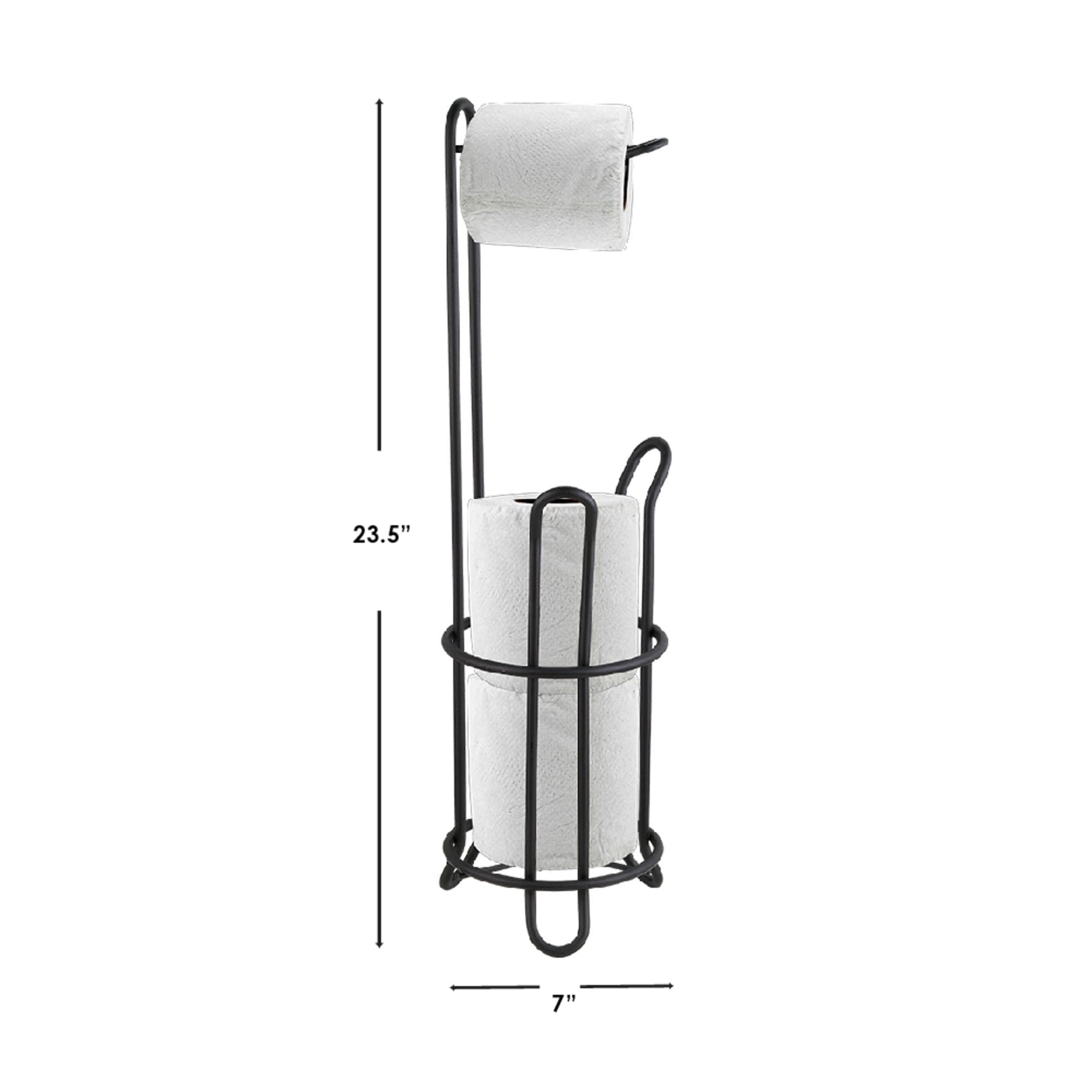 Home Basics Black Metal Heavy Duty Toilet Paper Holder with Dispensing Top $10.00 EACH, CASE PACK OF 6