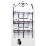 Load image into Gallery viewer, Home Basics Scroll Collection 3 Tier Steel Letter Rack Organizer, Bronze $12.00 EACH, CASE PACK OF 6
