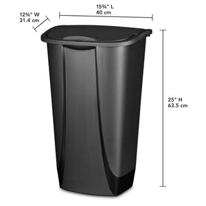 Sterilite 11 Gallon / 42 Liter SwingTop Wastebasket Black $15.00 EACH, CASE PACK OF 6