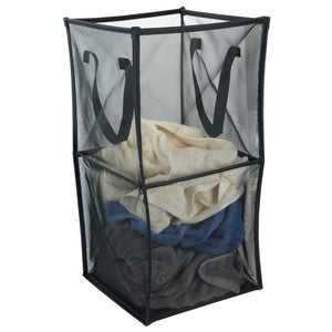 Home Basics Medium Breathable Micro Mesh Collapsible Laundry Cube with Handles - Assorted Colors
