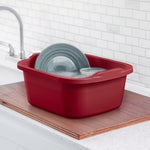 Load image into Gallery viewer, Sterilite 12 Quart/11.4 Liter Dishpan, Red $4.00 EACH, CASE PACK OF 8
