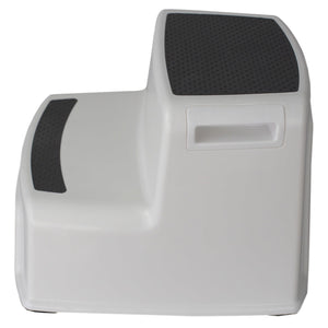 Home Basics Extra Boost 2 Tier Non-Slip Rubber Tread Plastic Step Stool, White $10.00 EACH, CASE PACK OF 12