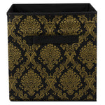 Load image into Gallery viewer, Home Basics Metallic Damask Non-Woven Fabric Collapsible Storage Cube with Built-in Handle - Assorted Colors
