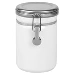 Load image into Gallery viewer, Home Basics 40 oz. Canister with Stainless Steel Top, White $7 EACH, CASE PACK OF 8
