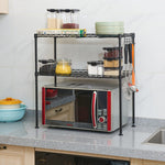 Load image into Gallery viewer, Home Basics 2 Tier Microwave Rack, Black $30.00 EACH, CASE PACK OF 1
