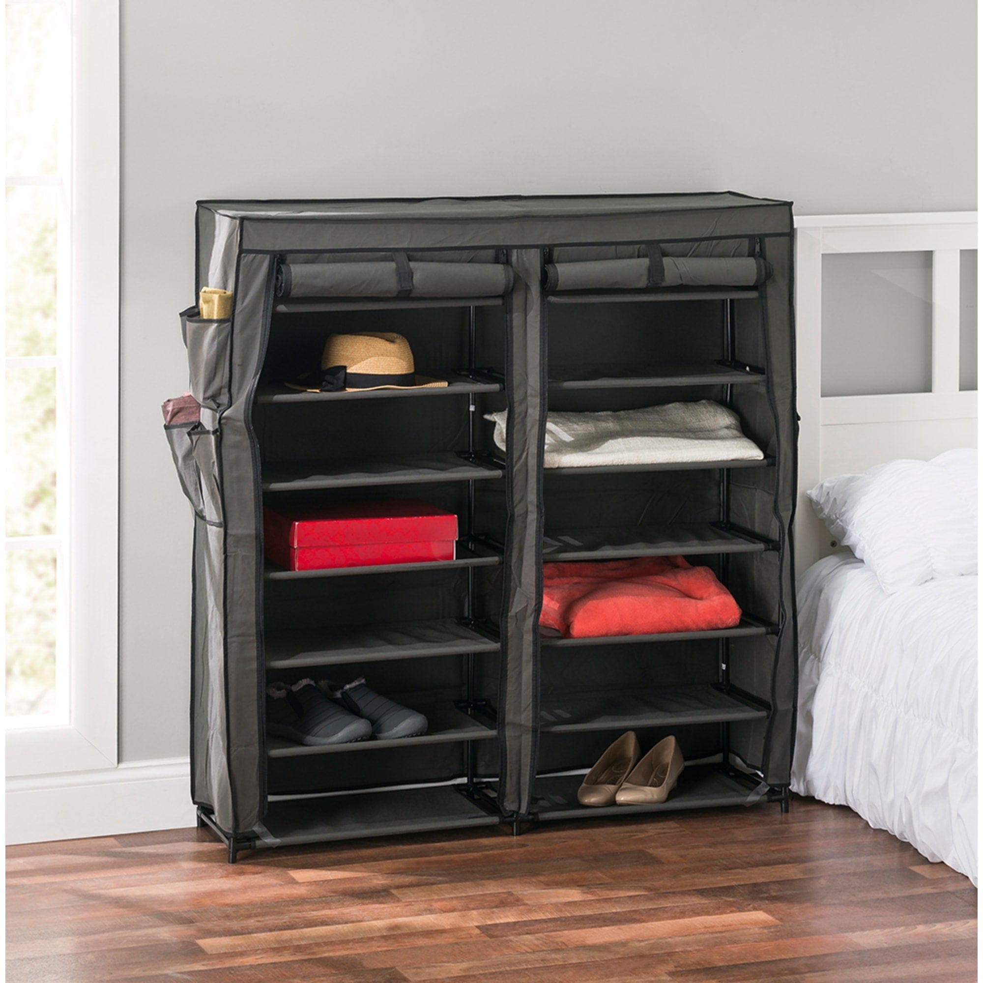 Home Basics  7 Tier Multi-Purpose Polyester Storage Shelf, Grey $25.00 EACH, CASE PACK OF 5