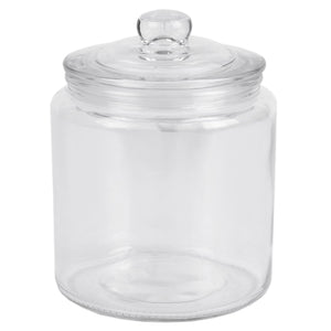 Home Basics Renaissance Collection Small 1 Lt Glass Jar with Easy Grab Knob Handles, Clear $4.00 EACH, CASE PACK OF 6