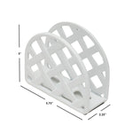 Load image into Gallery viewer, Home Basics Weave Upright Cast Iron Napkin Holder, White $8.00 EACH, CASE PACK OF 6
