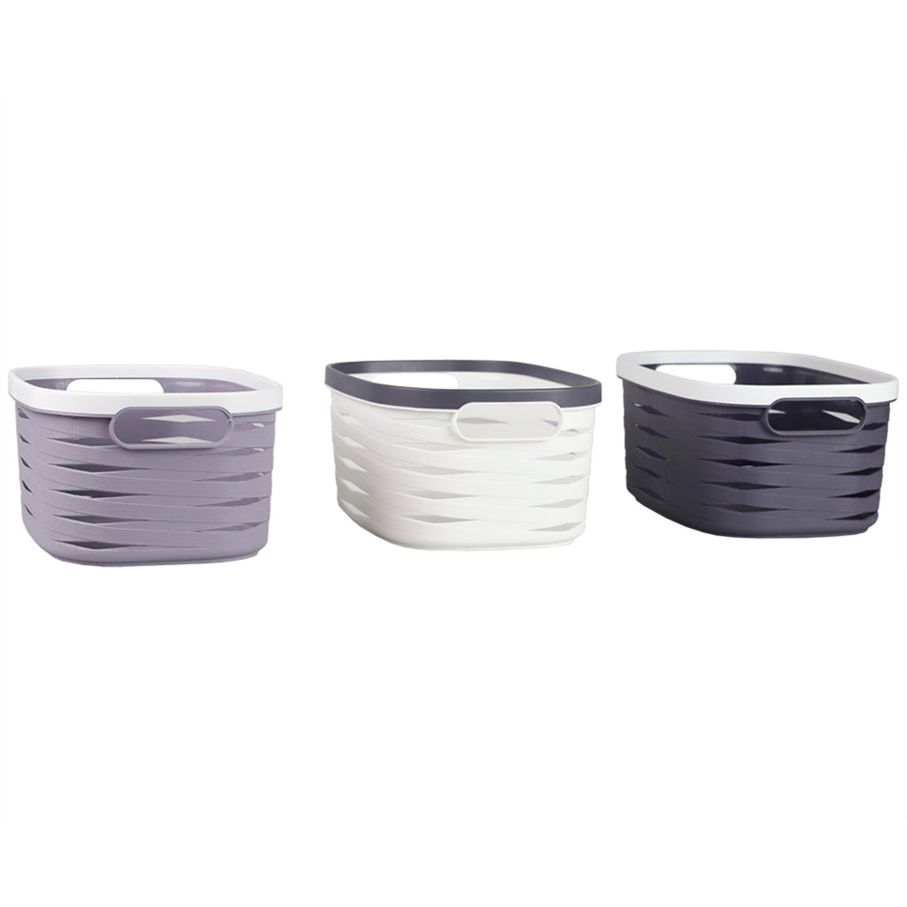 Home Basics Avaris Medium Plastic Storage Basket - Assorted Colors