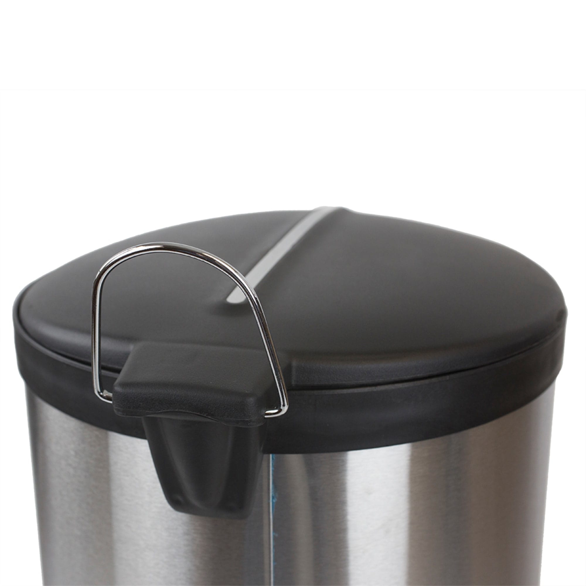 Home Basics 20 Liter Brushed Stainless Steel  with Plastic Top Waste Bin, Silver $30.00 EACH, CASE PACK OF 2
