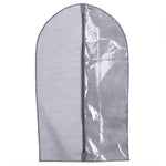 Load image into Gallery viewer, Home Basics Herringbone Non-Woven Garment Bag with Clear Plastic Panel, Grey
 $3.00 EACH, CASE PACK OF 12
