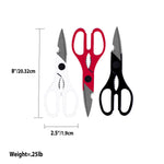 Load image into Gallery viewer, Home Basics 8&quot; Multi-Function Stainless Steel Kitchen Shears - Assorted Colors
