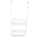 Load image into Gallery viewer, Home Basics 2 Tier Perforated Plastic Shower Caddy with Suction Cups, White $8.00 EACH, CASE PACK OF 6
