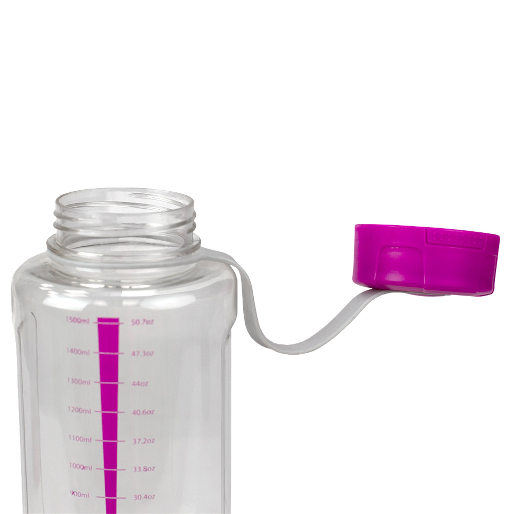 Home Basics  50 oz. Plastic Water Bottle with Measurement Markings - Assorted Colors