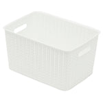 Load image into Gallery viewer, Home Basics 5 Liter Plastic Basket With Handles, White $4 EACH, CASE PACK OF 6
