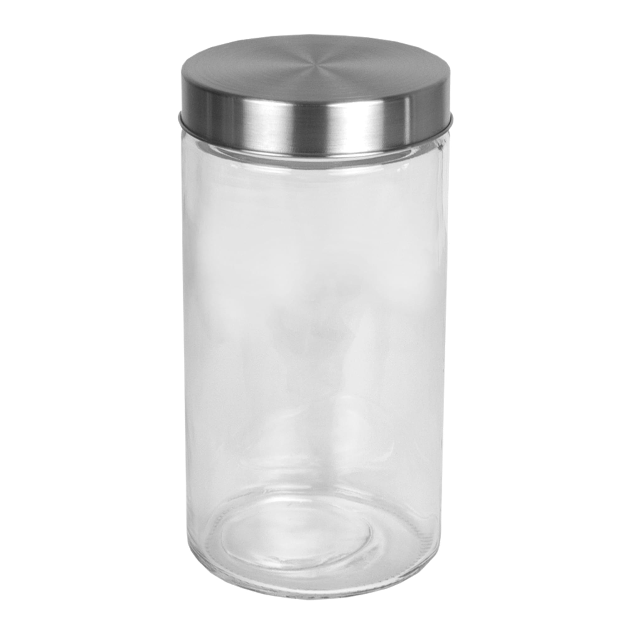 Home Basics 4 Piece Glass Canister Set with Stainless Steel Lids $15.00 EACH, CASE PACK OF 6