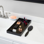 Load image into Gallery viewer, Home Basics Crocodile Plastic Vanity Tray, Black $5.00 EACH, CASE PACK OF 8
