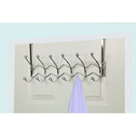 Load image into Gallery viewer, Home Basics Chrome Plated Steel 6 Hook Over the Door Hanging Rack $6.00 EACH, CASE PACK OF 12
