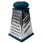 Load image into Gallery viewer, Michael Graves Design Comfortable Grip Non-Skid  Pyramid Shaped 4 Sided Stainless Steel Box Cheese Grater with Handle,  Indigo $5.00 EACH, CASE PACK OF 24
