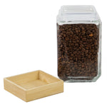 Load image into Gallery viewer, Home Basics 57 oz Square Glass Canister with Bamboo Lid $5.00 EACH, CASE PACK OF 12
