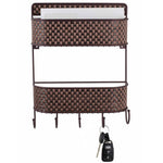 Load image into Gallery viewer, Home Basics Wall Mount Basket Weave 2 Tier Letter Rack Organizer, Bronze $10.00 EACH, CASE PACK OF 6
