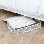 Load image into Gallery viewer, Home Basics Arabesque Non-woven Under the Bed Organizer, Grey $8.00 EACH, CASE PACK OF 12
