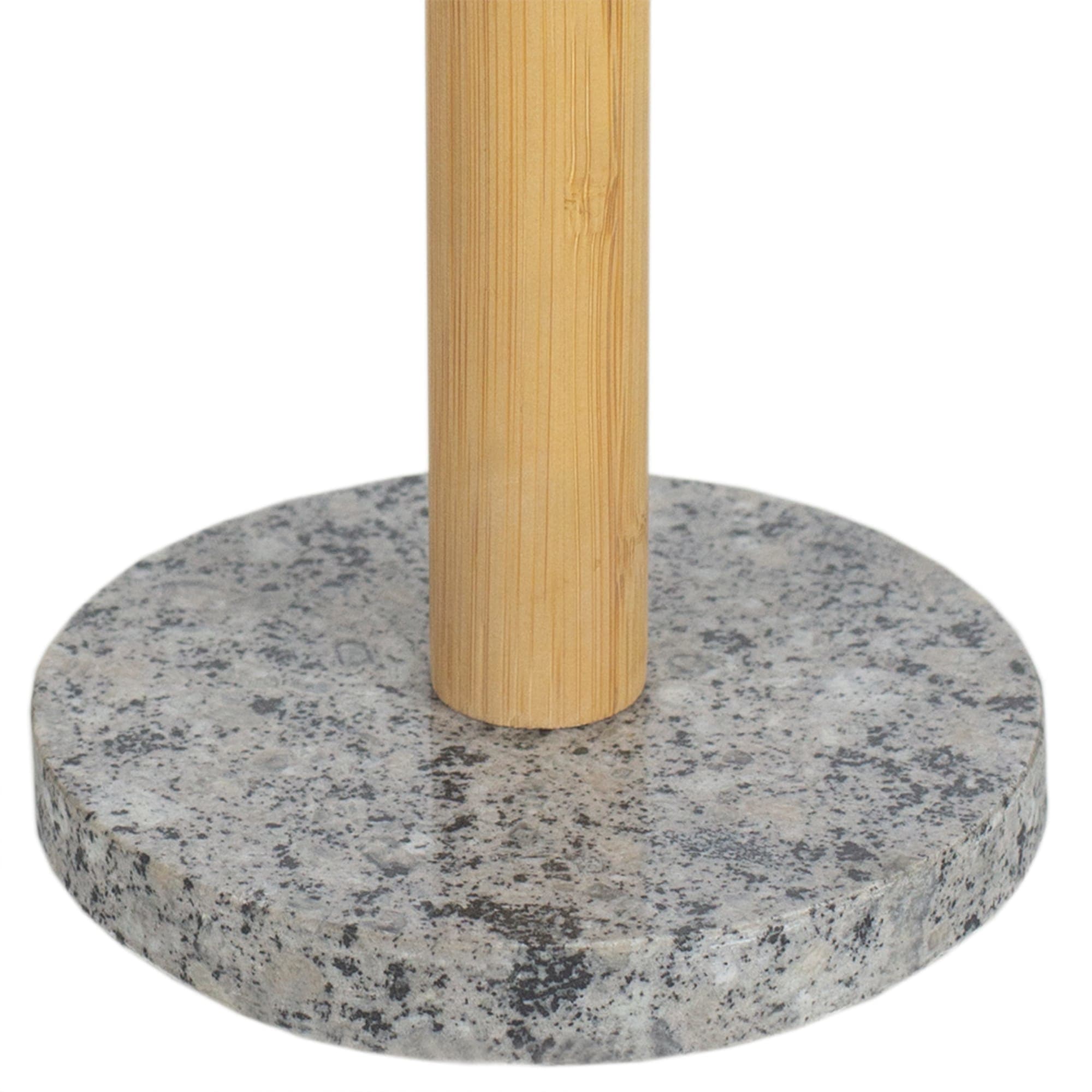 Home Basics Freestanding Bamboo Paper Towel Holder with Granite Base, White $6 EACH, CASE PACK OF 6