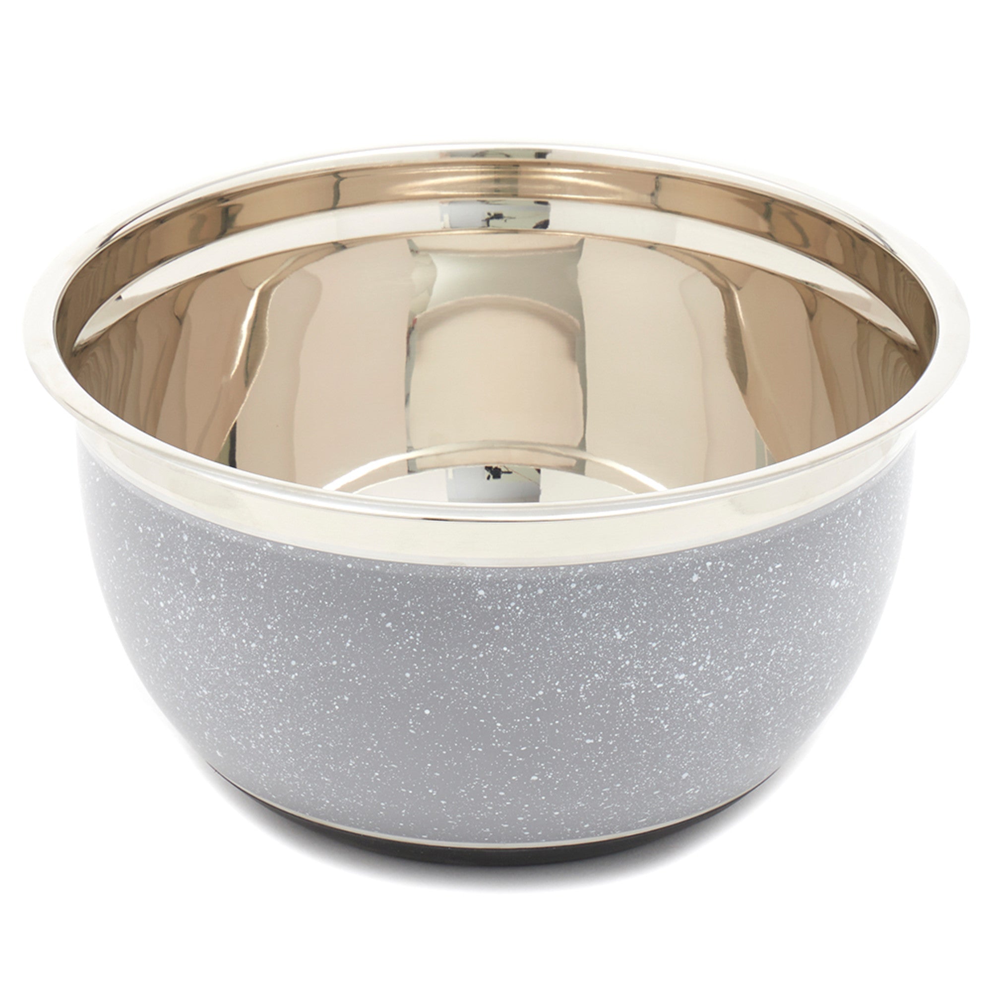 Home Basics Speckled 5 Qt Stainless Steel Mixing Bowl with Non-Skid Bottom - Assorted Colors
