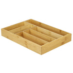 Load image into Gallery viewer, Michael Graves Design 6 Compartment Bamboo Cutlery Tray, Natural $12.00 EACH, CASE PACK OF 4
