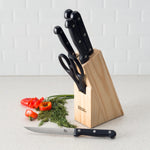 Load image into Gallery viewer, Home Basics 7 Piece Knife Set with Block, Black $8.00 EACH, CASE PACK OF 12
