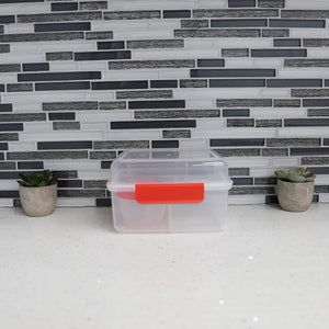 Home Basics Locking Multi-Compartment Plastic Lunch Box with Small Food Storage Container, Red $4 EACH, CASE PACK OF 12