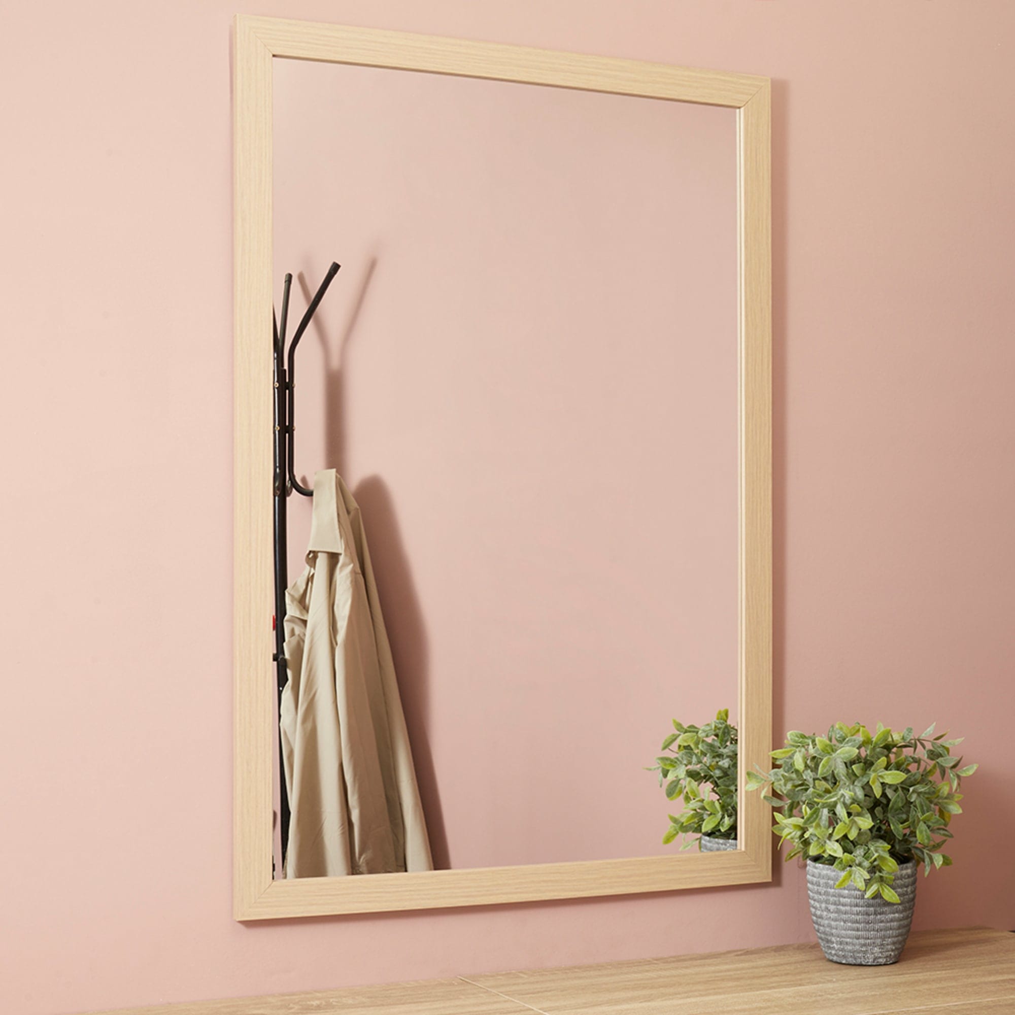 Home Basics 24" x 36" Wall Mirror, Natural $25.00 EACH, CASE PACK OF 4