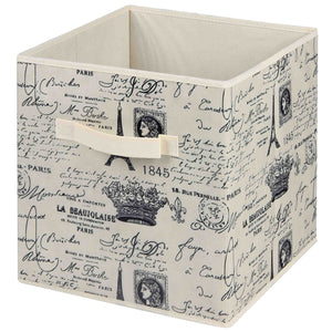 Home Basics Paris Collection  Non-Woven Storage Bin, Natural $5.00 EACH, CASE PACK OF 12