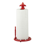 Load image into Gallery viewer, Home Basics Cast Iron Fleur De Lis Paper Towel Holder, Red $10.00 EACH, CASE PACK OF 3

