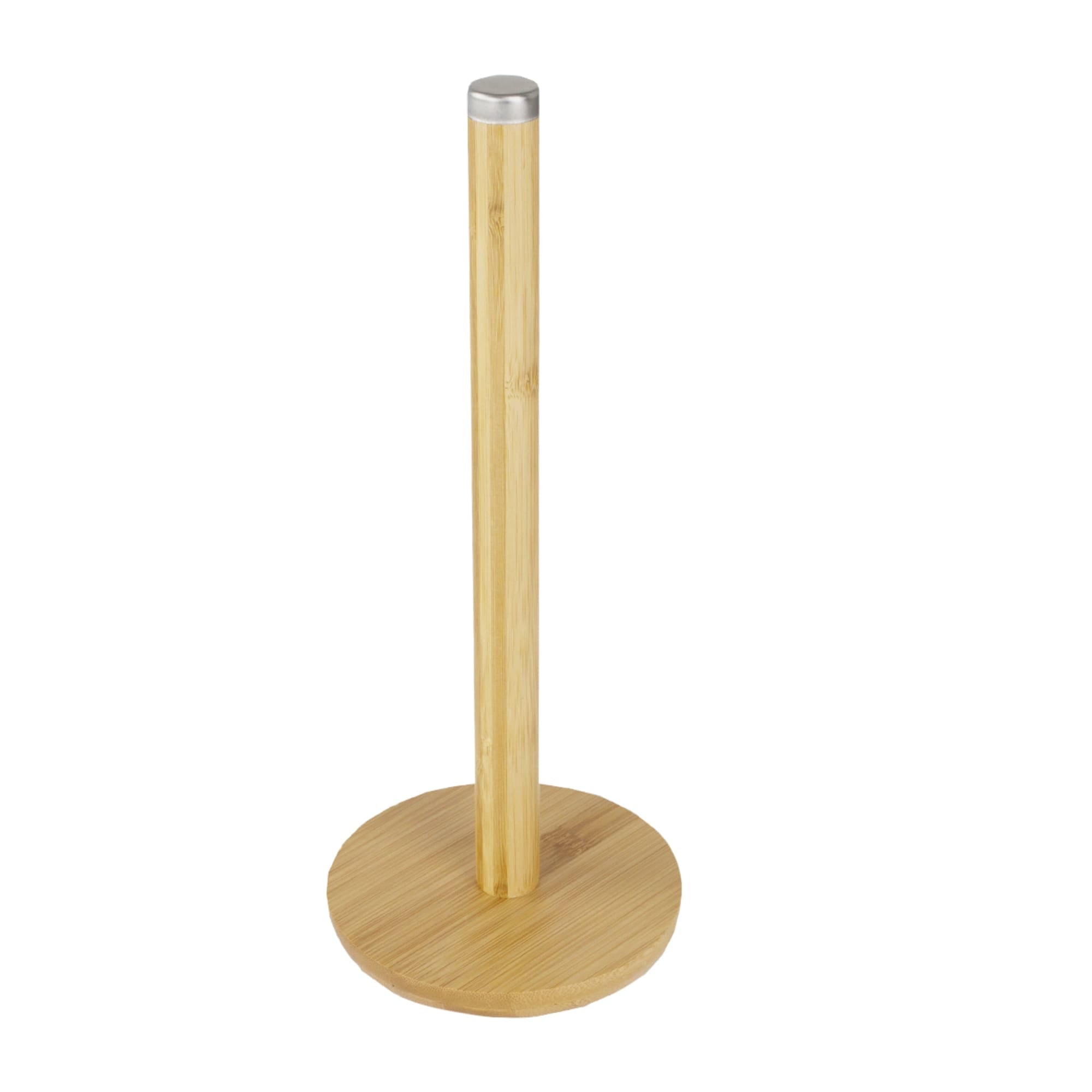 Home Basics Bamboo Paper Towel Holder with Stainless Steel Finial $4.00 EACH, CASE PACK OF 12