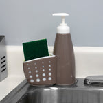Load image into Gallery viewer, Home Basics Soap Dispenser with Perforated Sponge Holder, Grey $3.00 EACH, CASE PACK OF 24
