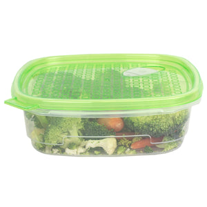 Home Basics 12 Piece Plastic Food Storage Container Set with Vented Plastic Lids, Green $6 EACH, CASE PACK OF 4
