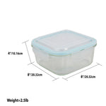 Load image into Gallery viewer, Home Basics 40 oz. Square Glass Food Storage Container with Leak-Proof and Air-Tight Plastic Locking Lid $6.00 EACH, CASE PACK OF 12
